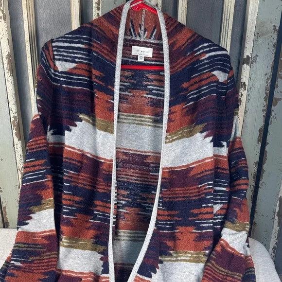Lucky Brand Multicolor Patterned Fringe Cardigan - Picture 5 of 9